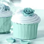 Aqua Blauw Cupcake Vormen 24st