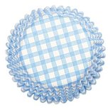 Blauwe Ruitjes Cupcake Vormen 54st