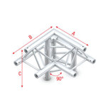 Corner 90° down R apex up Pro-30 Triangle P,F,G Truss