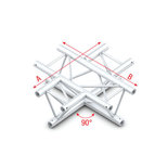 90° 4-way horizontal Pro-30 Triangle P,F,GTruss