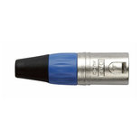 N-CON XLR Plug 3P Nickel Male met Gele Endcap