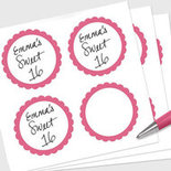 Zoete Labels Roze 20st