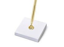 Wit met Gouden Pen Pennen Standaard