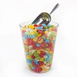 Transparant Large Plastic Cilinder Snoepvaas 19cm
