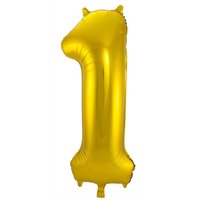 Folat Goud Cijfer '1' Folie Ballon 86cm