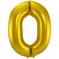 Folat Goud Cijfer '0' Folie Ballon 86cm