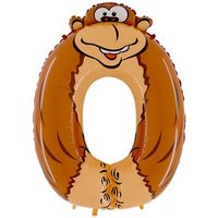 Dieren Gorilla Cijfer '0' Folie Ballon 40cm