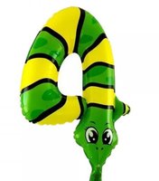 Dieren Slang Cijfer '4' Folie Ballon 40cm