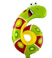 Dieren Slang Cijfer '6' Folie Ballon 40cm