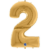 Grabo Goud Jumbo Cijfer '2' Folie Ballon 163cm