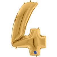 Grabo Goud Jumbo Cijfer '4' Folie Ballon 163cm