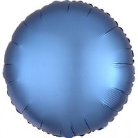 Azuur Blauw Satijn Folie Ballon 43cm