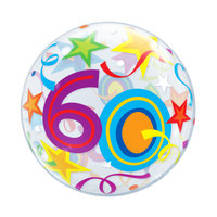 Feestelijk '60' Bubble Ballon 56cm