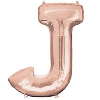 Rosegold Letter 'J' Folie Ballon 86cm