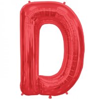 Rood Letter 'D' Folie Ballon 86cm