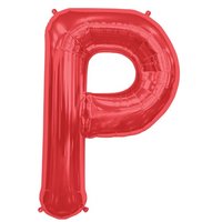 Rood Letter 'P' Folie Ballon 86cm