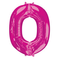 Fuchsia Letter 'O' Folie Ballon 86cm