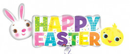Pasen 'Happy Easter' Folie Ballon 111cm