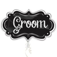 Krijtbord 'Groom' SuperVorm Folie Ballon 68cm