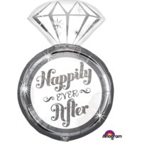 Zilveren Ring 'Happily Ever After' Folie Ballon 68cm