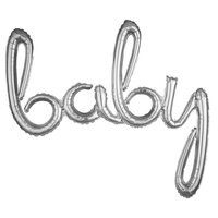 Zilver 'Baby' Letters Folie Ballon 99cm