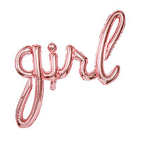 RoseGold 'Girl' Letters Folie Ballon 62cm