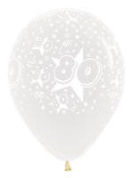 Transparant met Sterren '80' Latex Ballonnen 30cm 25t