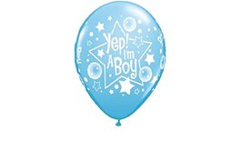 Blauw 'Yep! I'm A Boy' Latex Ballonnen 30cm 100st