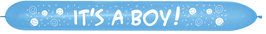 Blauw 'It's A Boy' Link-O-Loon Latex Ballonnen 152cm 3st