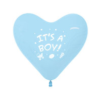 Blauw Hart 'It's A Boy!' Latex Ballonnen 30cm 12st