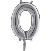 Grabo Zilver Letter 'O' Folie Ballon 35cm