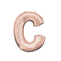 Rosegold Letter 'C' Folie Ballon 40cm