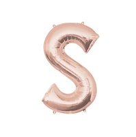 Rosegold Letter 'S' Folie Ballon 40cm
