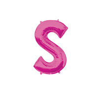 Magenta Letter 'S' Folie Ballon 40cm