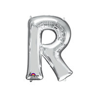 Zilver Letter 'R' Folie Ballon 40cm