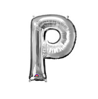 Zilver Letter 'P' Folie Ballon 40cm