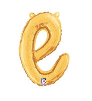 Goud Script Letter 'E' Folie Ballon 36cm