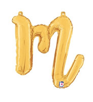 Goud Script Letter 'M' Folie Ballon 36cm