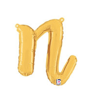 Goud Script Letter 'N' Folie Ballon 36cm