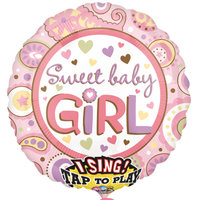 Baby Meisje Sing-A-Tune Folie Ballon 71cm