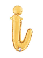 Goud Script Letter 'I' Folie Ballon 36cm