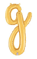 Goud Script Letter 'G' Folie Ballon 60cm