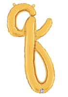Goud Script Letter 'Q' Folie Ballon 60cm