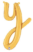 Goud Script Letter 'Y' Folie Ballon 60cm