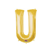 Goud Letter 'U' Folie Ballon 40cm