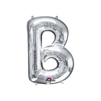 Zilver Letter 'B' Folie Ballon 40cm
