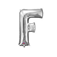 Zilver Letter 'F' Folie Ballon 40cm