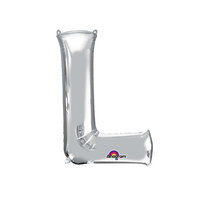 Zilver Letter 'L' Folie Ballon 40cm