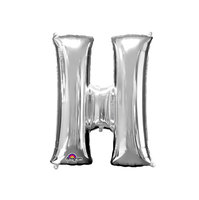 Zilver Letter 'H' Folie Ballon 40cm