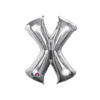 Zilver Letter 'X' Folie Ballon 40cm